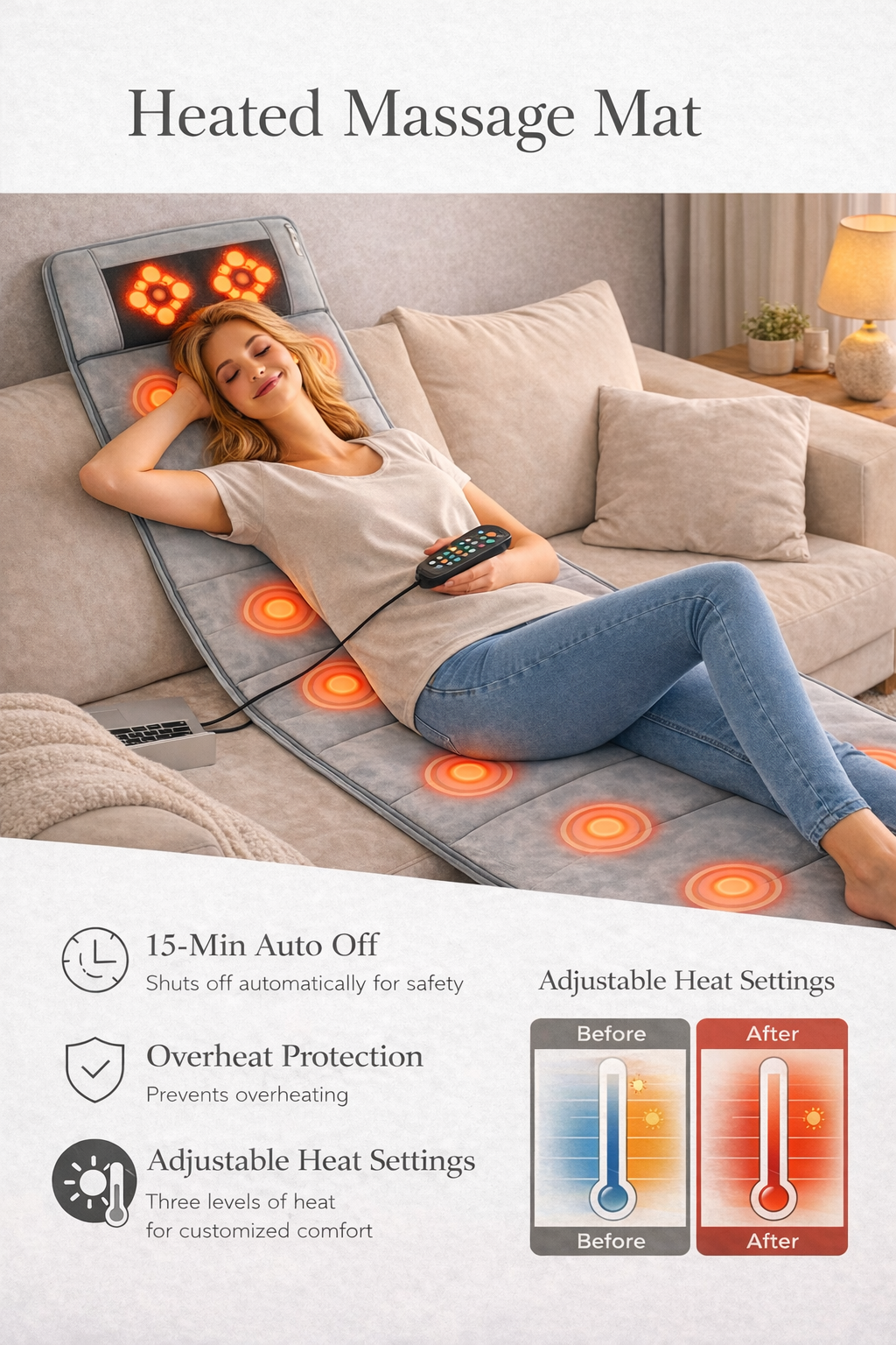 Full Body Heated Massage Cushion