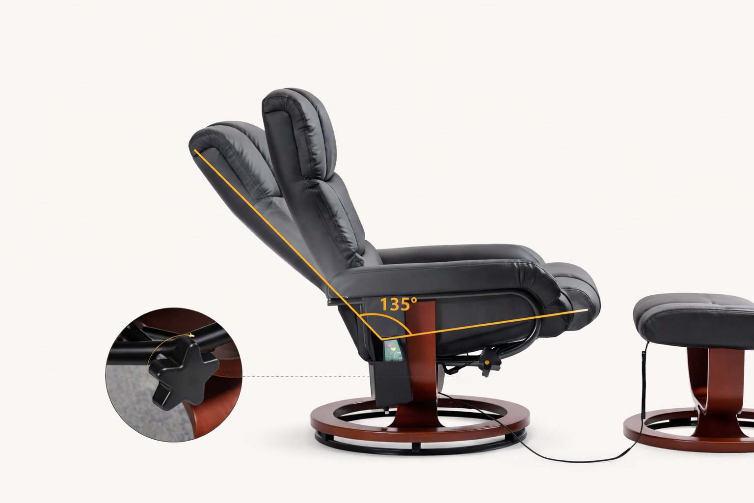 Full Body Massage Recliner with Ottoman