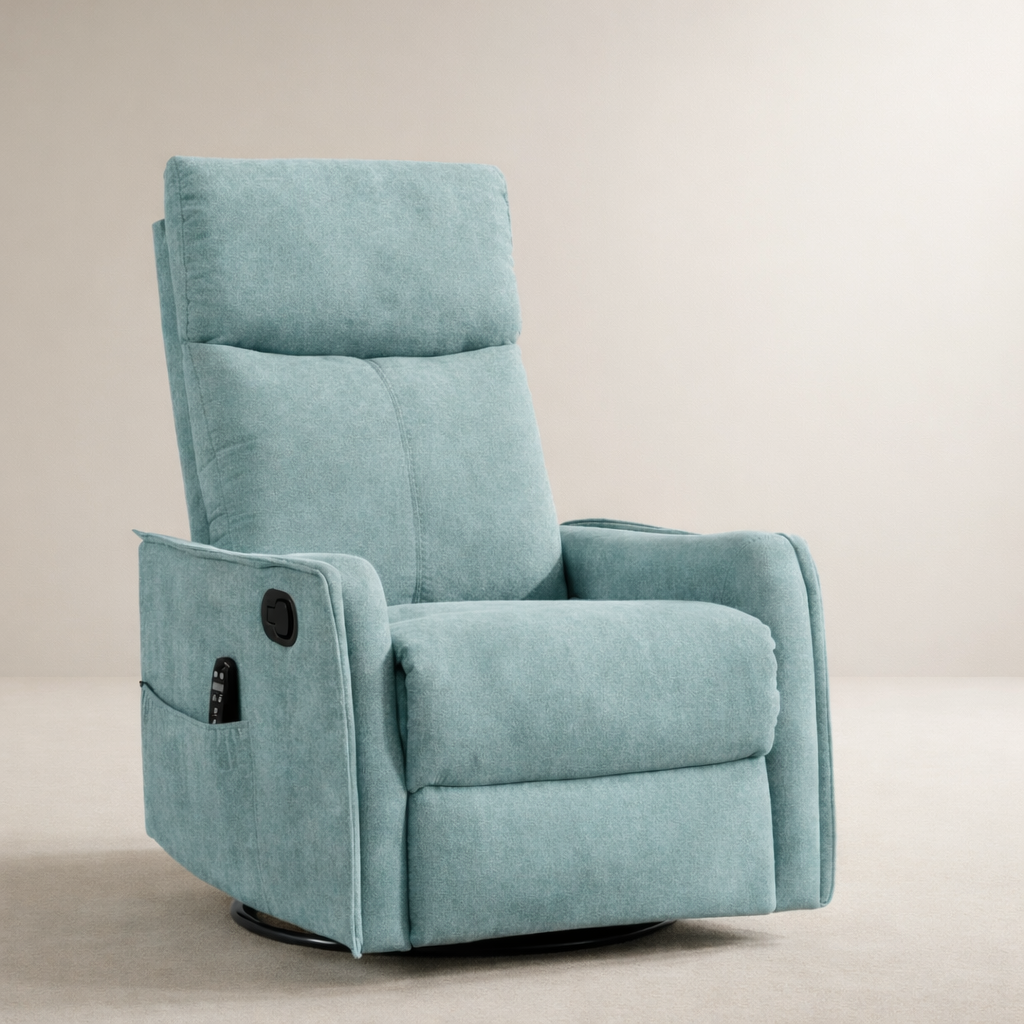 Luxury Heated Massage Recliner with 360° Swivel